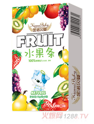 金诺贝婴6种口味水果条盒装