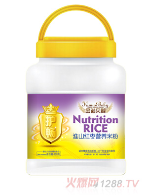 金诺贝婴护畅淮山红枣营养米粉