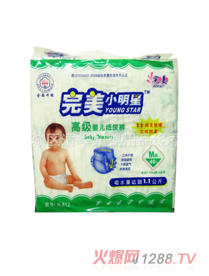 完美小明星高级婴儿纸尿裤M码