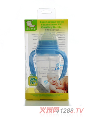 优贝牛牛婴儿宽口径自动PP奶瓶