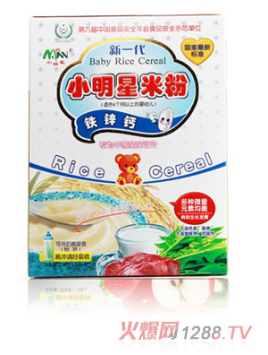 小明星铁锌钙婴儿米粉