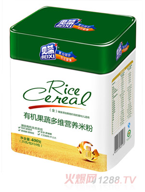 贝希有机果蔬多维营养米粉听装