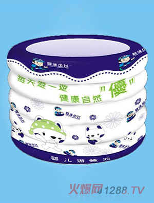 嬰泳少飛圓形充氣泳池紫色