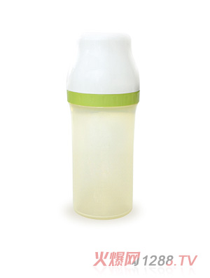 贝依康安全防胀气宽口径奶瓶（绿色260ml）