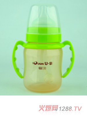 U亲A328宽口PP抗菌奶瓶180ml