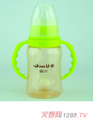 U亲A331宽口PP抗菌奶瓶140ml