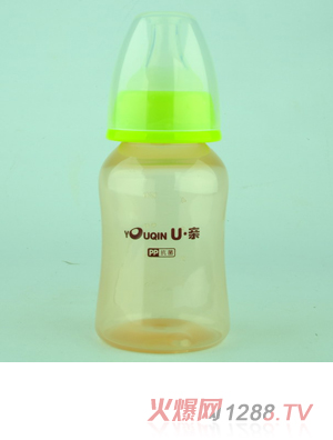 U亲A334标口PP抗菌奶瓶140ml