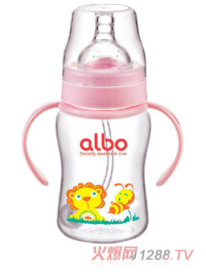 爱乐宝PP自动奶瓶200ml粉色