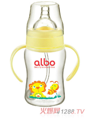 爱乐宝PP自动奶瓶200ml黄色