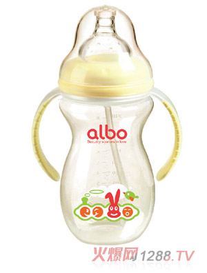 爱乐宝PP葫芦自动奶瓶270ml黄色
