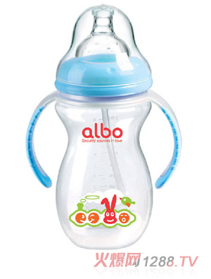 爱乐宝PP葫芦自动奶瓶270ml蓝色