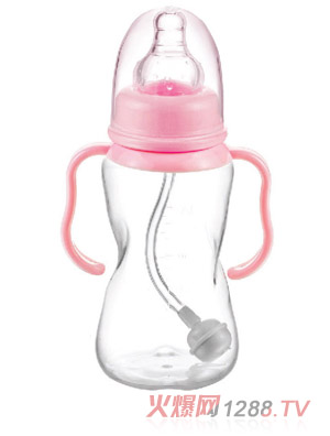 爱乐宝标口PP自动奶瓶150ml粉色