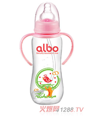 爱乐宝标口PP自动奶瓶270ml粉色