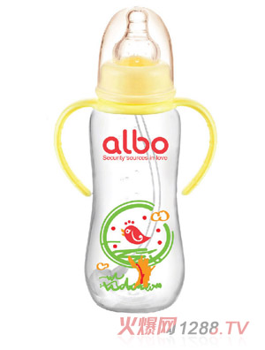 爱乐宝标口PP自动奶瓶270ml黄色