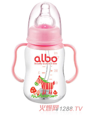 爱乐宝标口PP自动奶瓶120ml粉色