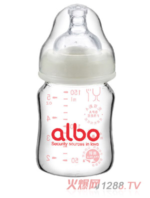 爱乐宝宽口初生玻璃奶瓶150ml