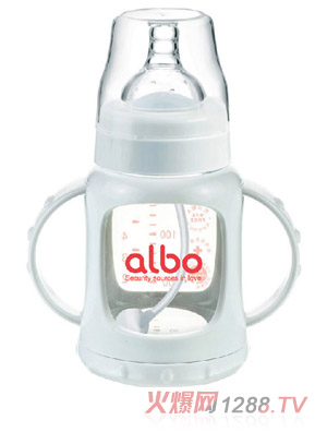 爱乐宝防爆自动玻璃奶瓶150m白色