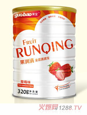 果寶果潤(rùn)清金裝清清寶草莓味罐