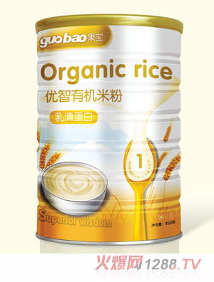 果寶乳清蛋白優(yōu)智有機米粉