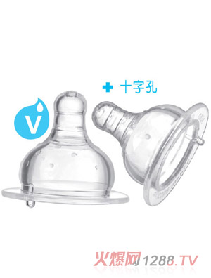 爱乐宝5优仿真母乳宽口奶嘴V