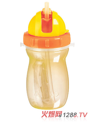 爱乐宝背带水壶250ml黄色