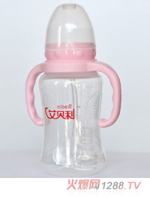 艾贝利PP标准口径210ml带柄奶瓶