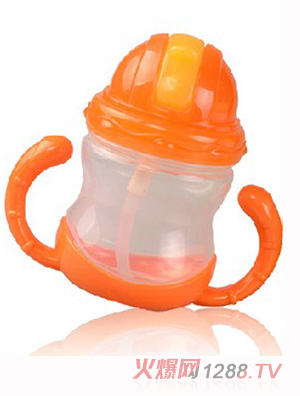 U亲B357宽口PP抗菌奶瓶红色