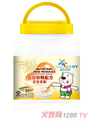 環(huán)球寶貝五谷雜糧配方營(yíng)養米粉850克