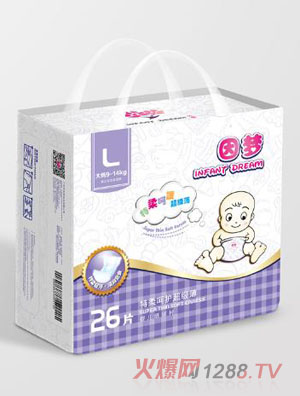 因梦特柔超级薄婴儿纸尿片L码