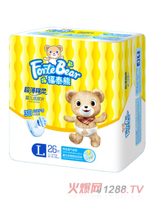 福泰熊超薄棉柔婴儿纸尿片L码小片