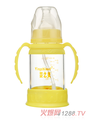 嬰之美標(biāo)口雙耳自動(dòng)高硼硅玻璃奶瓶120ML
