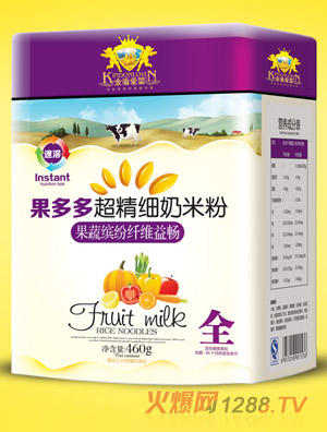 金盾愛(ài)嬰果蔬繽紛纖維益暢超精細奶米粉聽(tīng)裝