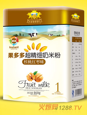 金盾愛(ài)嬰核桃紅棗超精細奶米粉聽(tīng)裝