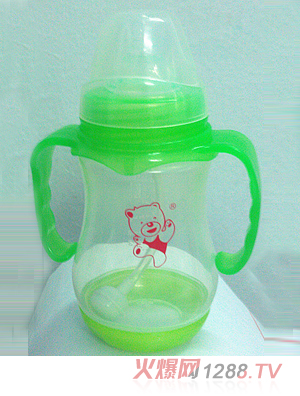 Babykin（贝沁）带柄自吸感温变色底托 宽口250ML