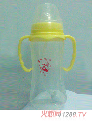 Babykin（贝沁）带柄自吸卡腰宽口弧形270ML