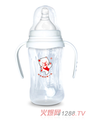 Babykin（贝沁）宽口弧形PP奶瓶270ML