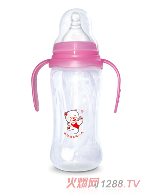 Babykin（贝沁）宽口弧形PP奶瓶330ML