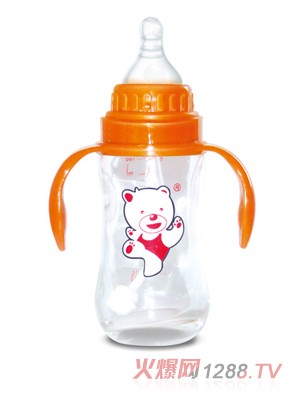 Babykin（贝沁）食品级玻璃奶瓶标口弧形奶瓶240ML