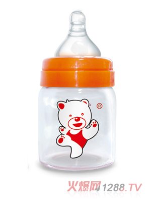 Babykin（贝沁）宽口直身高硼硅玻璃奶瓶120ML