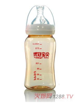 优冠宝贝PPSU奶瓶240ml白色