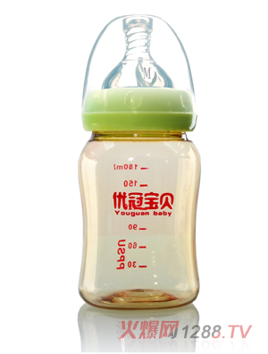优冠宝贝PPSU奶瓶180ml绿色