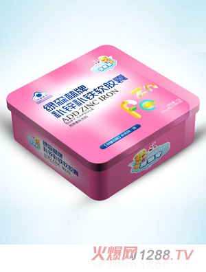 安蓓聪补锌补铁软胶囊3板铁盒