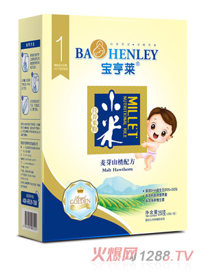 宝亨莱麦芽山楂小米营养米粉