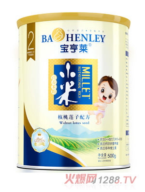宝亨莱核桃莲子小米营养米粉听装