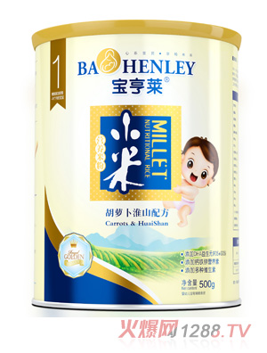 宝亨莱胡萝卜淮山小米营养米粉听装