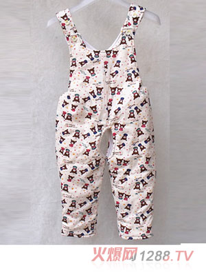 婴心缘婴儿冬季卡通棉裤