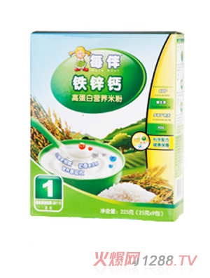 每伴铁锌钙高蛋白营养米粉（1段）