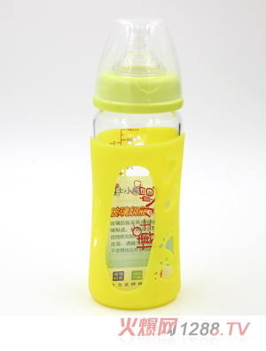 博士小帽玻璃自然亲子防摔保温宽口径奶瓶280ml黄色