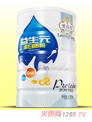 愛(ài)茵坊益生元蛋白質(zhì)粉鐵聽(tīng)450g