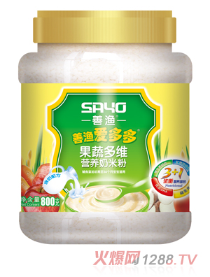 善渔爱多多果蔬多维营养奶米粉